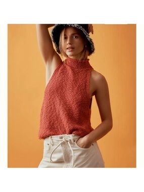 Pilcro Chunky Knit Sweater - Coral Pink